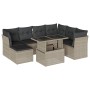Set de sofás de jardín 8 pzas y cojines ratán sintético gris de , Conjuntos de jardín - Ref: Foro24-3266762, Precio: 591,34 €...