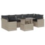 Set de sofás de jardín 8 pzas y cojines ratán sintético gris de , Conjuntos de jardín - Ref: Foro24-3267152, Precio: 621,15 €...