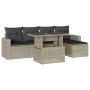 Set de sofás de jardín 6 pzas y cojines ratán sintético gris de , Conjuntos de jardín - Ref: Foro24-3267242, Precio: 410,11 €...