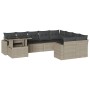 Set sofás jardín 10 pzas con cojines ratán sintético gris claro de , Conjuntos de jardín - Ref: Foro24-3267512, Precio: 707,2...