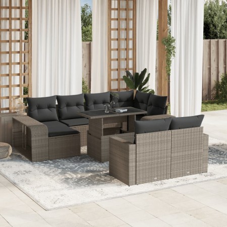 Set de sofás de jardín 11 pzas y cojines ratán sintético gris de , Conjuntos de jardín - Ref: Foro24-3274585, Precio: 715,00 ...