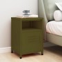 Mesita de noche acero verde oliva 35x35x51 cm de , Mesitas de noche - Ref: Foro24-336216, Precio: 76,94 €, Descuento: %
