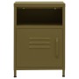 Mesita de noche acero verde oliva 35x35x51 cm de , Mesitas de noche - Ref: Foro24-336216, Precio: 76,94 €, Descuento: %