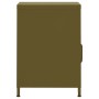 Mesita de noche acero verde oliva 35x35x51 cm de , Mesitas de noche - Ref: Foro24-336216, Precio: 76,94 €, Descuento: %