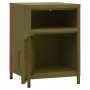Mesita de noche acero verde oliva 35x35x51 cm de , Mesitas de noche - Ref: Foro24-336216, Precio: 76,94 €, Descuento: %