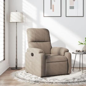 Sillón reclinable tela de microfibra gris taupe de , Sillones - Ref: Foro24-373449, Precio: 253,66 €, Descuento: %