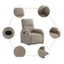 Taupe-grauer Mikrofaserstoff-Sessel mit Liegefunktion. von , Sessel - Ref: Foro24-373449, Preis: 250,09 €, Rabatt: %