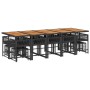 Set comedor de jardín con cojines 15 pzas ratán sintético negro de , Conjuntos de jardín - Ref: Foro24-3211539, Precio: 948,2...