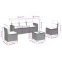 Set de sofás de jardín 6 pzas y cojines ratán sintético gris de , Sofás modulares de exterior - Ref: Foro24-3251139, Precio: ...