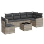 Set de sofás de jardín 7 pzas con cojines ratán PE gris claro de , Conjuntos de jardín - Ref: Foro24-3219032, Precio: 481,20 ...