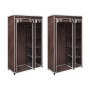 Armarios de tela marrón 2 unidades de vidaXL, Armarios roperos - Ref: Foro24-60722, Precio: 76,98 €, Descuento: %