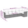 Set de sofás de jardín 6 pzas y cojines ratán sintético gris de , Conjuntos de jardín - Ref: Foro24-3217662, Precio: 435,67 €...