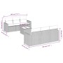 Set de sofás de jardín 7 pzas con cojines ratán PE gris claro de , Sofás modulares de exterior - Ref: Foro24-3251049, Precio:...