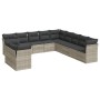 Set de sofás de jardín 11 pzas y cojines ratán sintético gris de , Conjuntos de jardín - Ref: Foro24-3217882, Precio: 788,28 ...