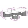 Set de sofás de jardín 7 pzas con cojines ratán PE gris claro de , Conjuntos de jardín - Ref: Foro24-3218992, Precio: 481,20 ...