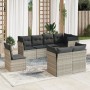 Set de sofás de jardín 8 pzas y cojines ratán sintético gris de , Conjuntos de jardín - Ref: Foro24-3217932, Precio: 600,28 €...