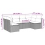 Set de sofás de jardín 6 pzas y cojines ratán sintético gris de , Conjuntos de jardín - Ref: Foro24-3217392, Precio: 401,36 €...