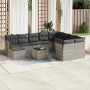 Set de sofás de jardín 11 pzas y cojines ratán sintético gris de , Conjuntos de jardín - Ref: Foro24-3218602, Precio: 707,86 ...