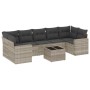 Set de sofás de jardín 8 pzas y cojines ratán sintético gris de , Conjuntos de jardín - Ref: Foro24-3218732, Precio: 566,76 €...