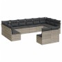 Set de sofás de jardín 12 pzas y cojines ratán sintético gris de , Conjuntos de jardín - Ref: Foro24-3218372, Precio: 772,62 ...