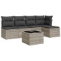 Set de sofás de jardín 6 pzas y cojines ratán sintético gris de , Conjuntos de jardín - Ref: Foro24-3217532, Precio: 372,29 €...