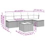 Set de sofás de jardín 6 pzas y cojines ratán sintético gris de , Conjuntos de jardín - Ref: Foro24-3217532, Precio: 372,29 €...