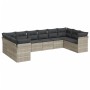Set sofás jardín 10 pzas con cojines ratán sintético gris claro de , Conjuntos de jardín - Ref: Foro24-3218202, Precio: 703,2...