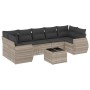Set de sofás de jardín 8 pzas y cojines ratán sintético gris de , Conjuntos de jardín - Ref: Foro24-3253479, Precio: 575,51 €...