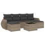 Set de sofás de jardín 7 pzas con cojines ratán PE gris claro de , Conjuntos de jardín - Ref: Foro24-3254069, Precio: 434,47 ...