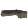 Set sofás jardín 10 pzas con cojines ratán sintético gris claro de , Conjuntos de jardín - Ref: Foro24-3254249, Precio: 710,6...