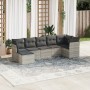 Set de sofás de jardín 7 pzas con cojines ratán PE gris claro de , Conjuntos de jardín - Ref: Foro24-3217972, Precio: 483,38 ...