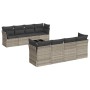 Set muebles jardín 9 pzas y cojines ratán sintético gris claro de , Conjuntos de jardín - Ref: Foro24-3217312, Precio: 622,53...