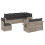 Set de sofás de jardín 8 pzas y cojines ratán sintético gris de , Conjuntos de jardín - Ref: Foro24-3252779, Precio: 586,37 €...