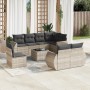 Set muebles jardín 9 pzas y cojines ratán sintético gris claro de , Conjuntos de jardín - Ref: Foro24-3253989, Precio: 725,64...