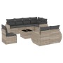 Set muebles jardín 9 pzas y cojines ratán sintético gris claro de , Conjuntos de jardín - Ref: Foro24-3253989, Precio: 725,64...