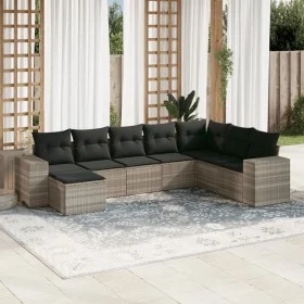 Set de sofás de jardín 8 pzas y cojines ratán sintético gris de , Conjuntos de jardín - Ref: Foro24-3255299, Precio: 571,99 €...