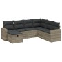 Set de sofás de jardín 7 pzas con cojines ratán PE gris claro de , Conjuntos de jardín - Ref: Foro24-3263528, Precio: 482,21 ...