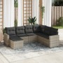 Set de sofás de jardín 7 pzas con cojines ratán PE gris claro de , Conjuntos de jardín - Ref: Foro24-3219292, Precio: 476,17 ...