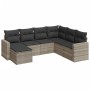 Set de sofás de jardín 7 pzas con cojines ratán PE gris claro de , Conjuntos de jardín - Ref: Foro24-3219292, Precio: 476,17 ...