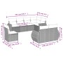 Set de sofás de jardín 8 pzas y cojines ratán sintético gris de , Sofás modulares de exterior - Ref: Foro24-3221641, Precio: ...