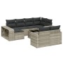Set de sofás de jardín 11 pzas y cojines ratán sintético gris de , Conjuntos de jardín - Ref: Foro24-3228912, Precio: 661,58 ...