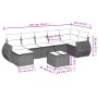 Set de sofás de jardín 8 pzas y cojines ratán sintético gris de , Conjuntos de jardín - Ref: Foro24-3254029, Precio: 555,98 €...