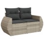 Set sofás jardín 10 pzas con cojines ratán sintético gris claro de , Sofás modulares de exterior - Ref: Foro24-3221861, Preci...