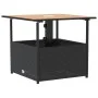Mesa de jardín agujero de sombrilla ratán negro 55x55x46,5 cm de , Mesas de jardín - Ref: Foro24-364117, Precio: 69,82 €, Des...