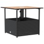 Mesa de jardín agujero de sombrilla ratán negro 55x55x46,5 cm de , Mesas de jardín - Ref: Foro24-364117, Precio: 70,57 €, Des...