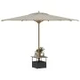Mesa de jardín agujero de sombrilla ratán negro 55x55x46,5 cm de , Mesas de jardín - Ref: Foro24-364117, Precio: 69,82 €, Des...