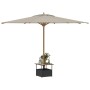 Mesa de jardín agujero de sombrilla ratán negro 55x55x46,5 cm de , Mesas de jardín - Ref: Foro24-364117, Precio: 70,57 €, Des...