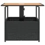 Mesa de jardín agujero de sombrilla ratán negro 55x55x46,5 cm de , Mesas de jardín - Ref: Foro24-364117, Precio: 69,82 €, Des...
