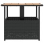 Mesa de jardín agujero de sombrilla ratán negro 55x55x46,5 cm de , Mesas de jardín - Ref: Foro24-364117, Precio: 70,57 €, Des...