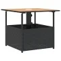 Mesa de jardín agujero de sombrilla ratán negro 55x55x46,5 cm de , Mesas de jardín - Ref: Foro24-364117, Precio: 69,82 €, Des...